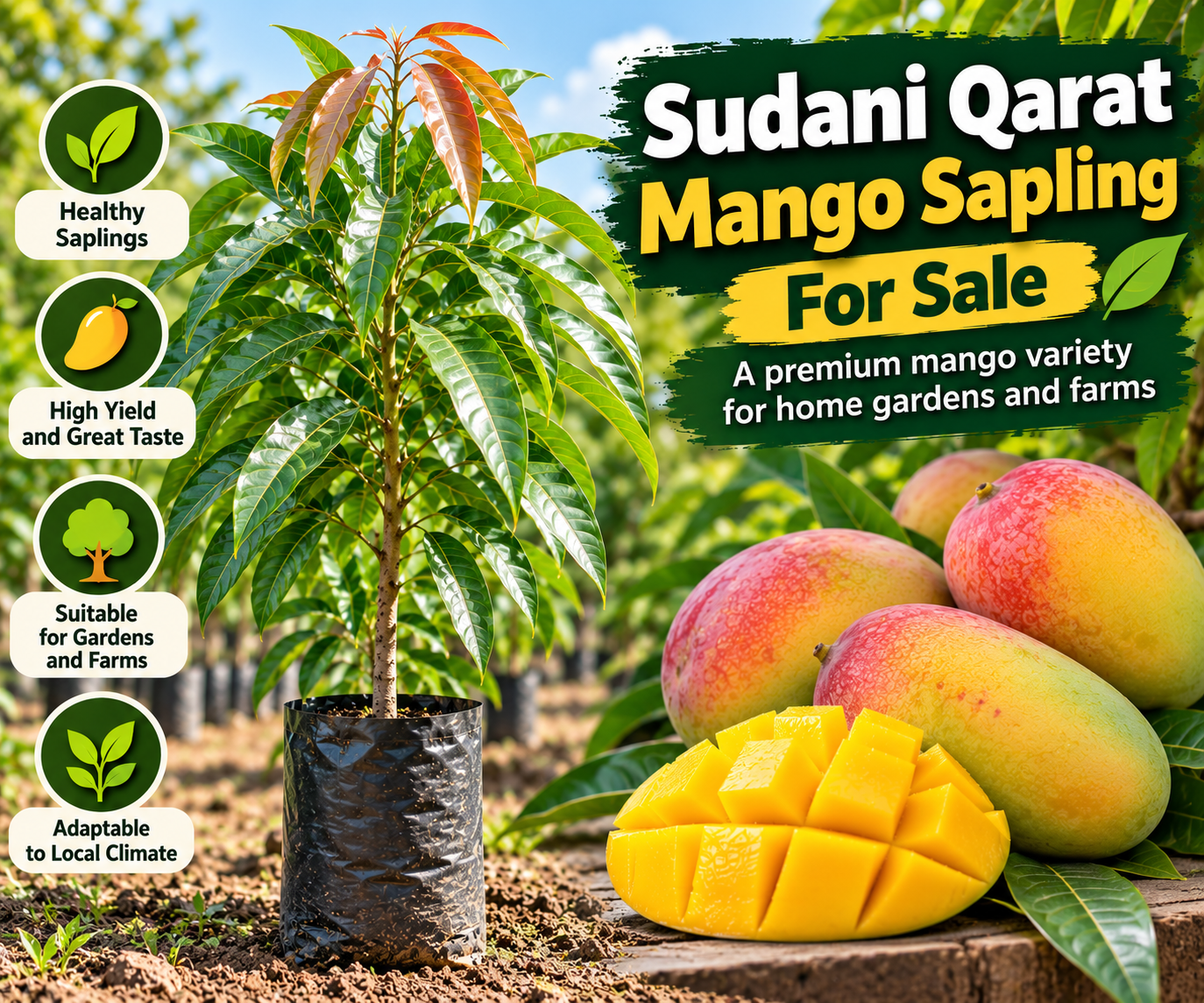 شتلة مانجو قراط سوداني للبيع