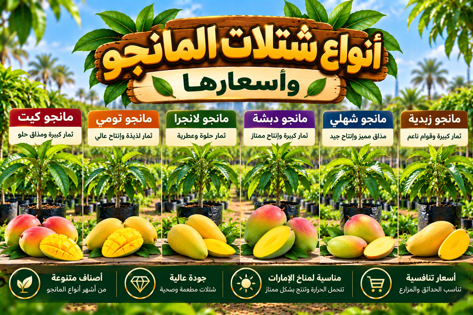 أنواع شتلات المانجو وأسعارها
