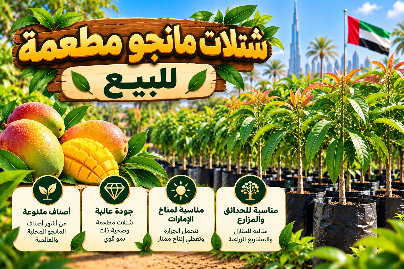 شتلات مانجو مطعمة للبيع