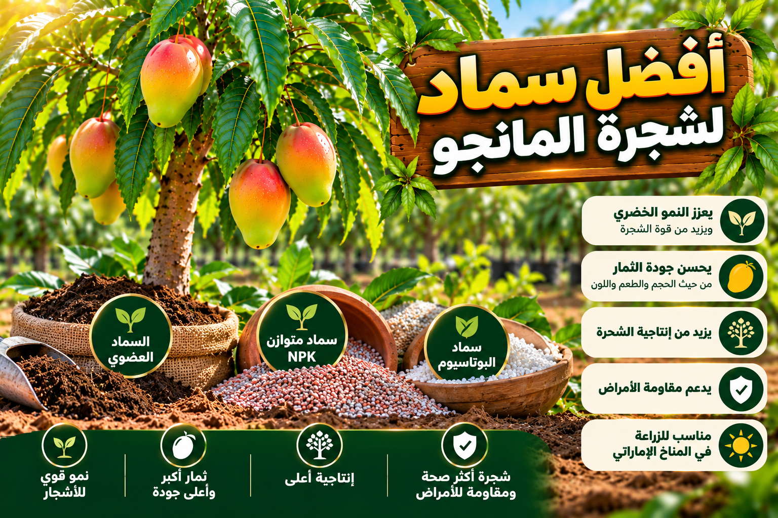 أفضل سماد لشجرة المانجو