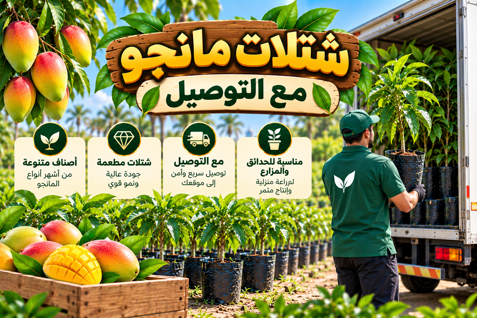 شتلات مانجو مع التوصيل